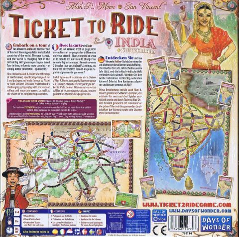 Ticket to Ride: India og Switzerland - Map Collection #2 (4)